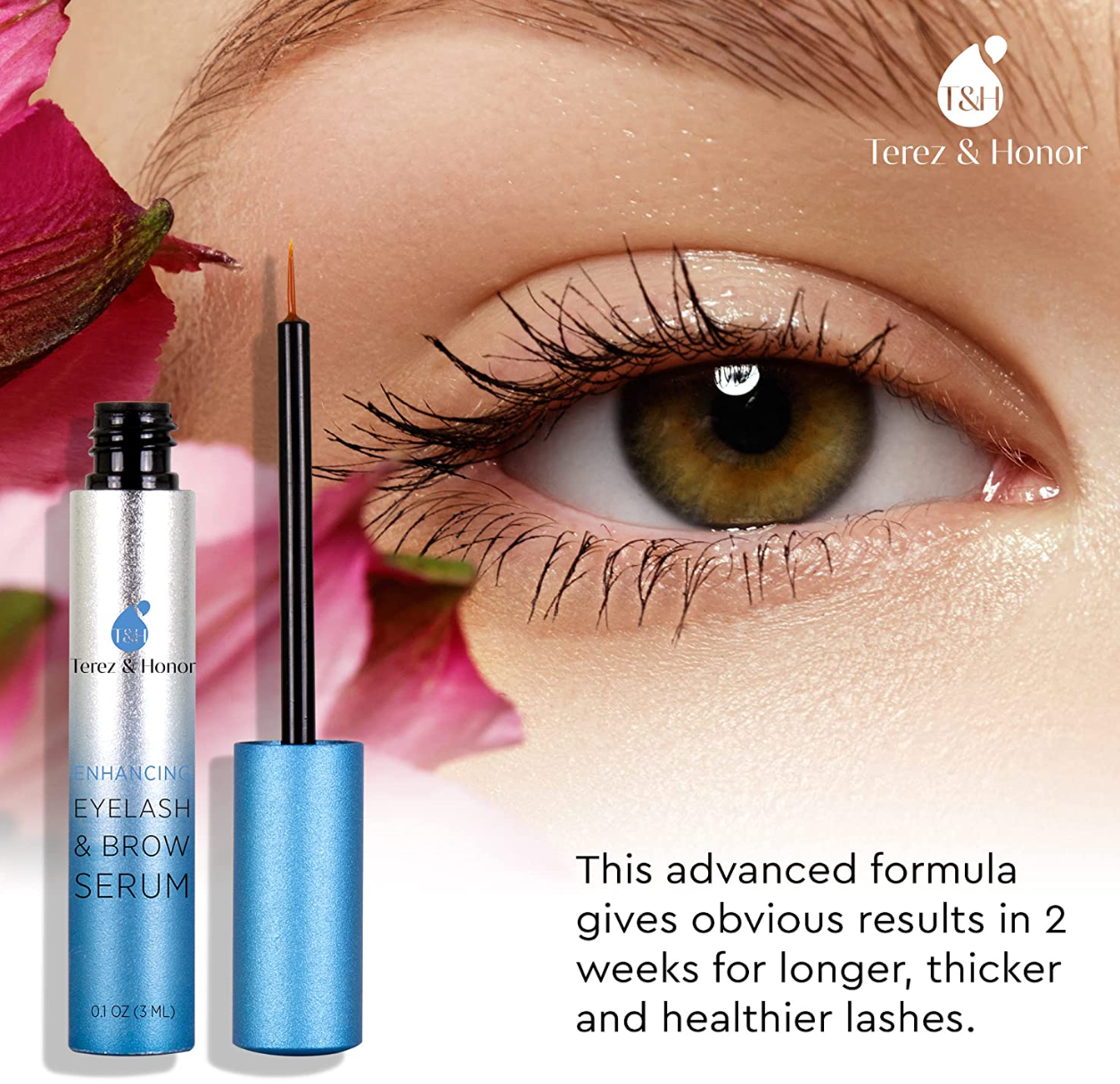 Advanced Eyelash Growth Serum and Brow Enhancer to Grow Thicker, Longer Lashes for Long, Luscious Lashes and Eyebrows (Eyelash Growth Serum [3mL])