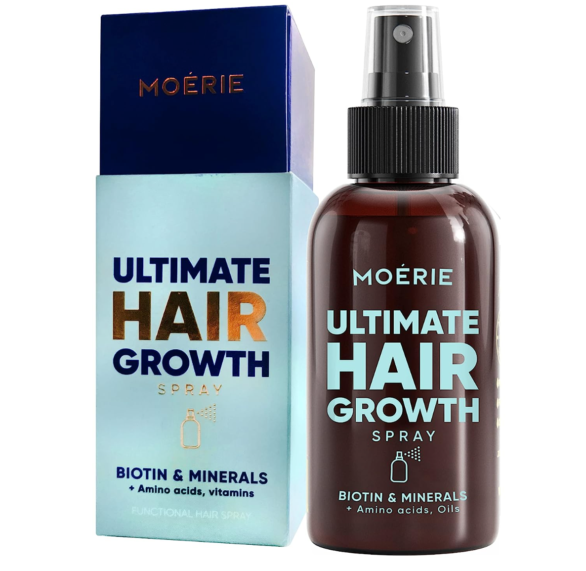 Moerie Ultimate Hair Growth Spray Designed to Strengthen Hair & Stop Hair Loss - 100% Natural Hair Serum for Hair Growth with over 100 Minerals, Vitamins & Amino acids - Fresh Scent - 5.07 Fl. Oz