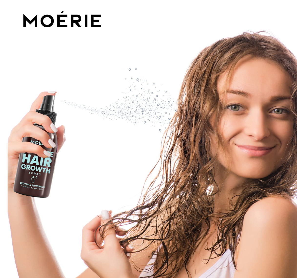Moerie Ultimate Hair Growth Spray Designed to Strengthen Hair & Stop Hair Loss - 100% Natural Hair Serum for Hair Growth with over 100 Minerals, Vitamins & Amino acids - Fresh Scent - 5.07 Fl. Oz