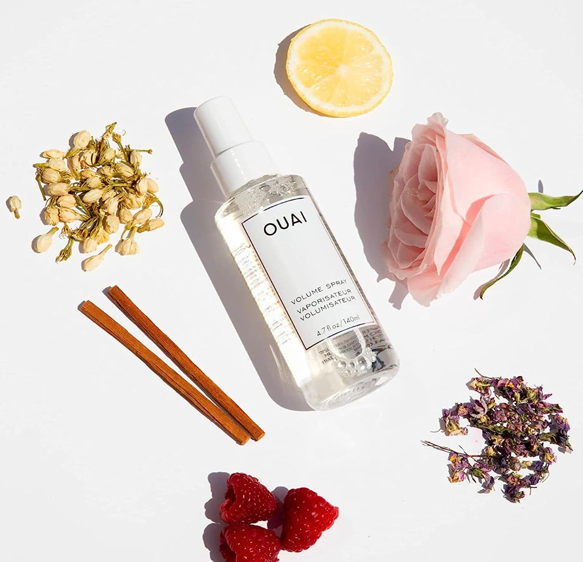 OUAI Volume Spray. A Weightless, Pre-Blowout Mist for Long-Lasting Thickness, Volume and Bounce. Made with Volume Polymers and Hibiscus Extract. Free from Parabens and Sulfates (4.7 Oz)