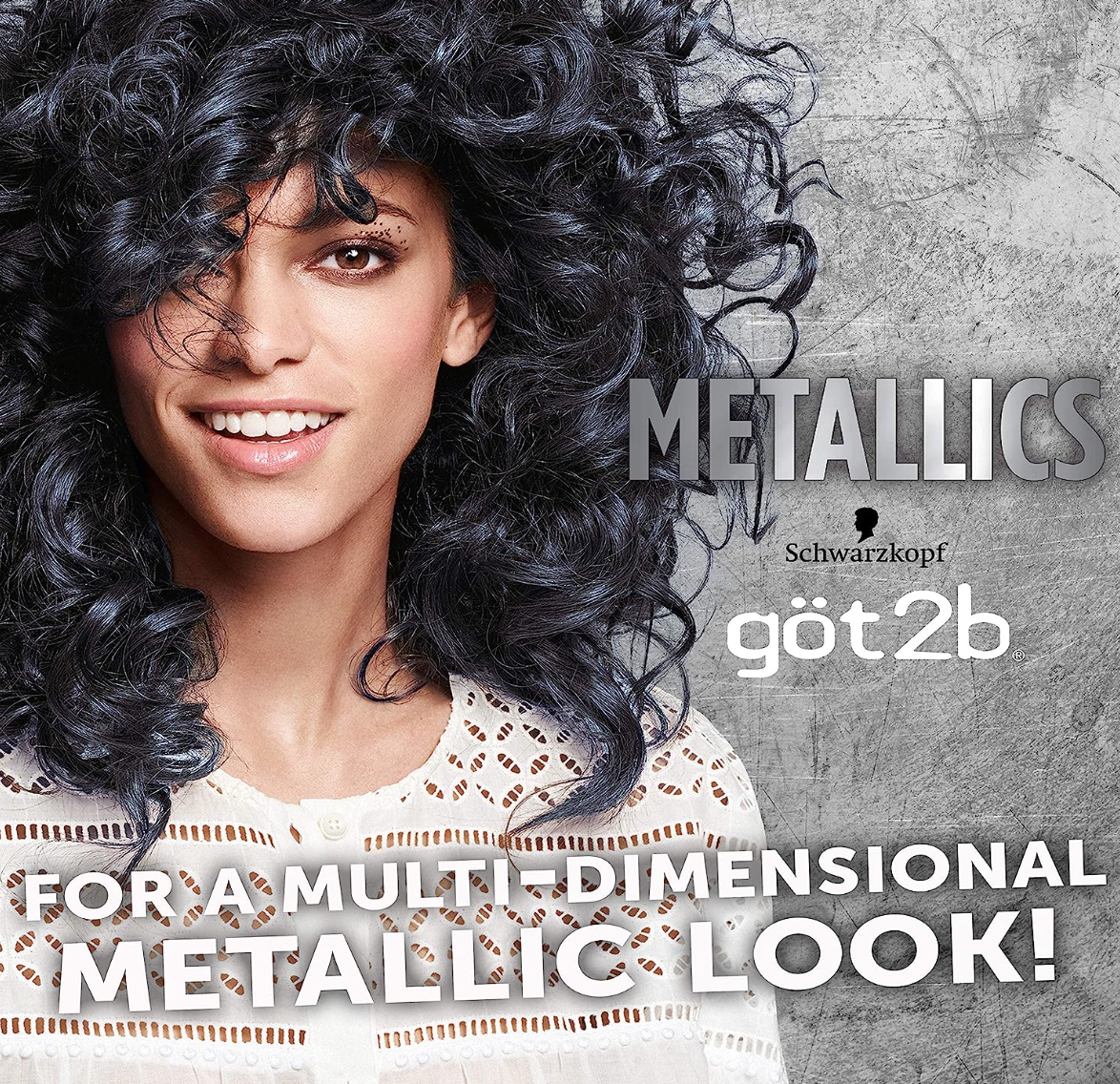 Schwarzkopf Got2b Metallics Permanent Hair Color, M73 Smoky Steel
