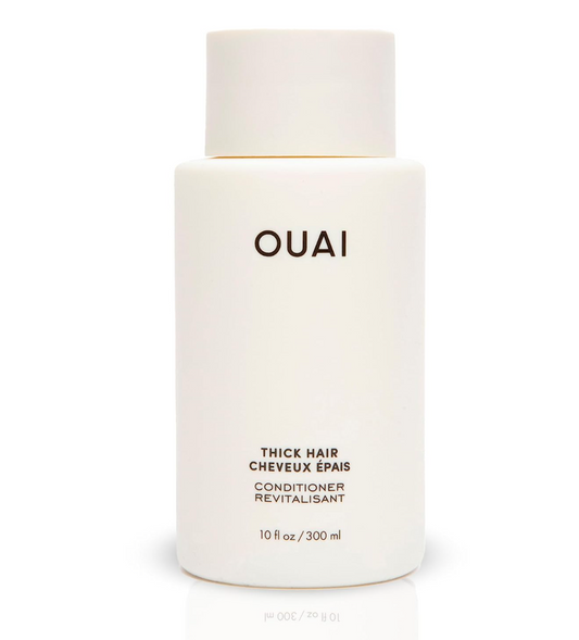 OUAI Thick Conditioner. Strengthening Keratin, Marshmallow Root, Shea Butter and Avocado Oil Nourish Dry, Thick Hair and Calm Frizz. Free from Parabens, Sulfates and Phthalates (10 oz)