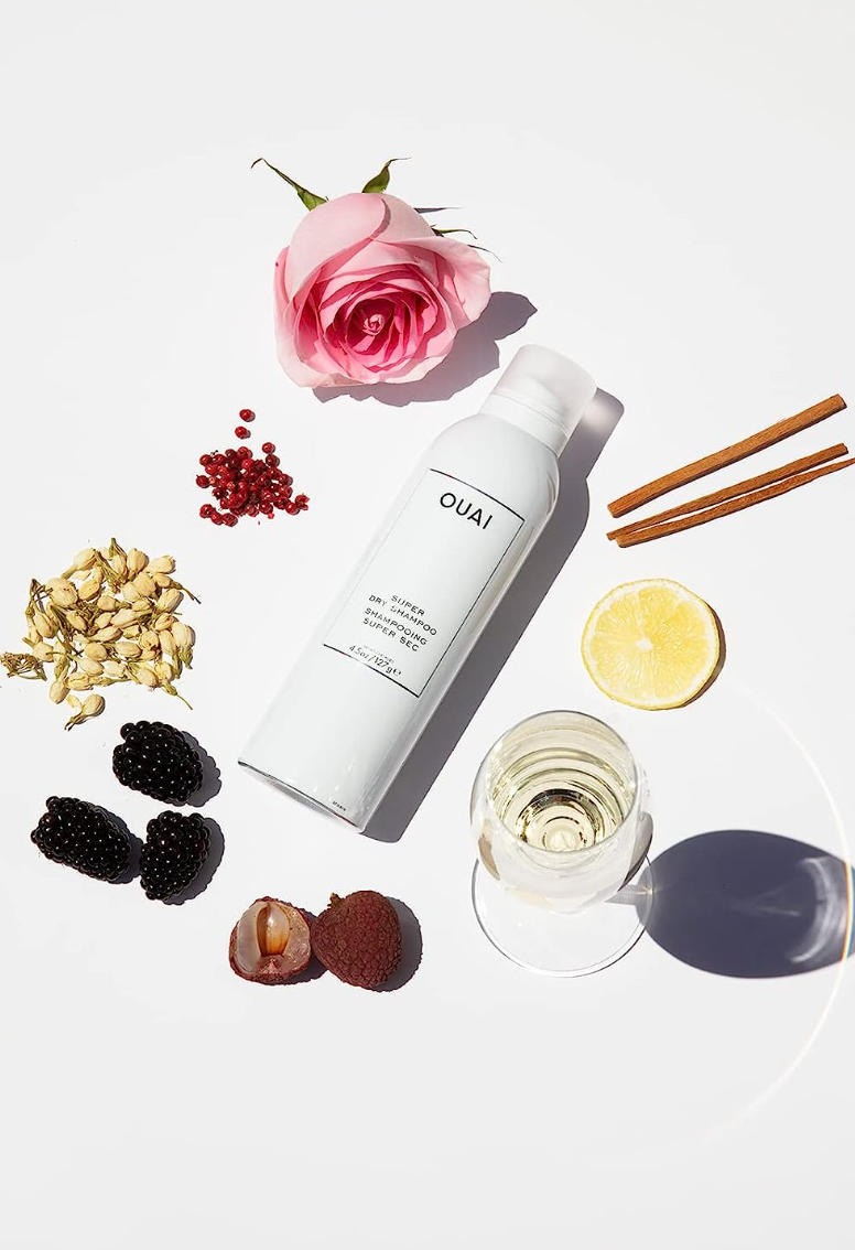 OUAI Super Dry Shampoo. Cleanse, Remove Product Buildup and Refresh Hair without Water. Adds Instant Volume and Shine to Fine, Oily Hair. Free from Parabens and Sulfates (4.2 Oz)