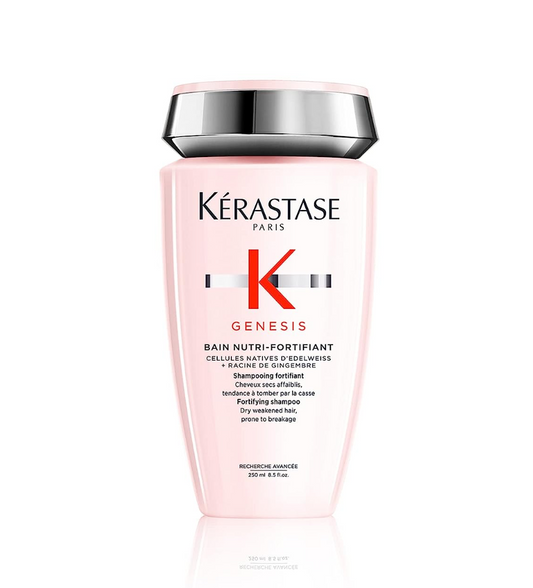 KERASTASE Genesis Bain Nutri-Fortifiant Shampoo | For Weakened Hair Prone to Falling Due to Breakage from Brushing | Provides Intense Nourishment | With Ginger Root | For All Hair Types | 8.5 Fl Oz