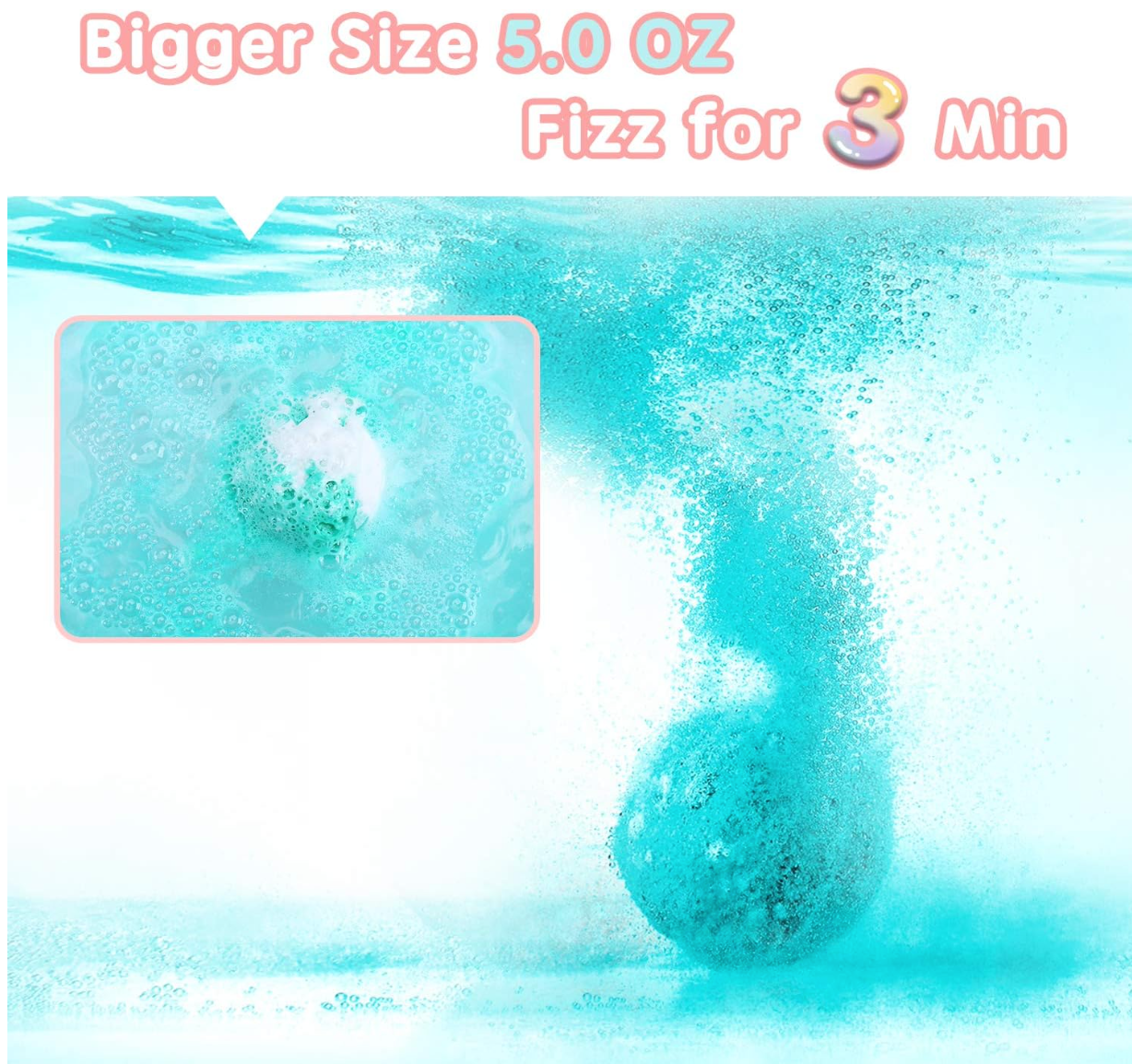2023 Unicorn Bath Bombs for Kids with Surprise Inside, XXL 5.0 OZ, 6 Pack Handmade Organic Bath Bombs with Jewelry Inside, Girls Gift for Valentine, Birthday, Christmas