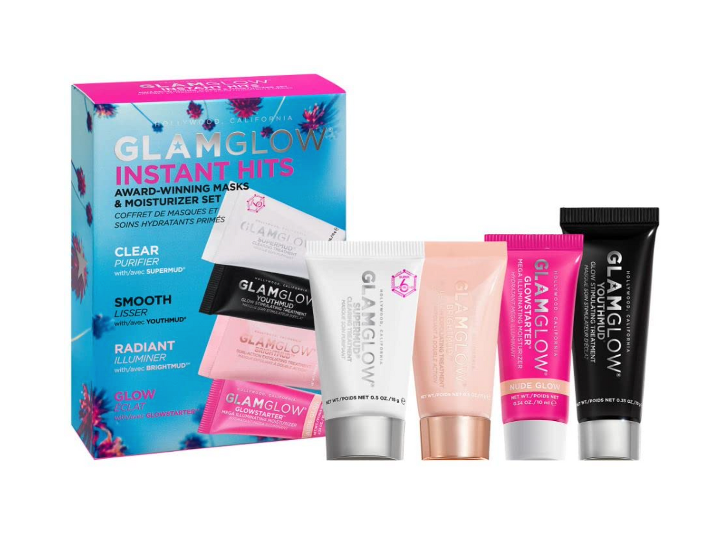 GlamGlow Instant Hits Gift Set - 4 Pcs