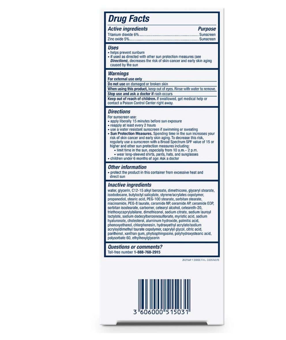 CeraVe 100% Mineral Sunscreen SPF 30 | Face Sunscreen with Zinc Oxide & Titanium Dioxide for Sensitive Skin | With Hyaluronic Acid, Niacinamide, and Ceramides | 2.5 oz