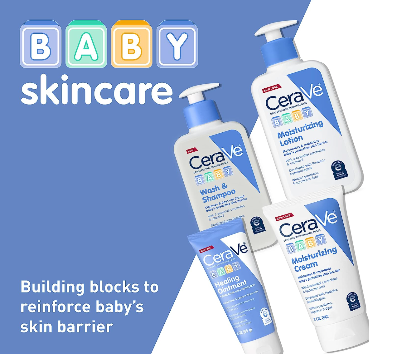 CeraVe Baby Lotion | Gentle Baby Skin Care with Ceramides, Niacinamide & Vitamin E | Fragrance, Paraben, Dye & Phthalates Free | Lightweight Baby Moisturizer | 8 Ounce | Packaging May Vary