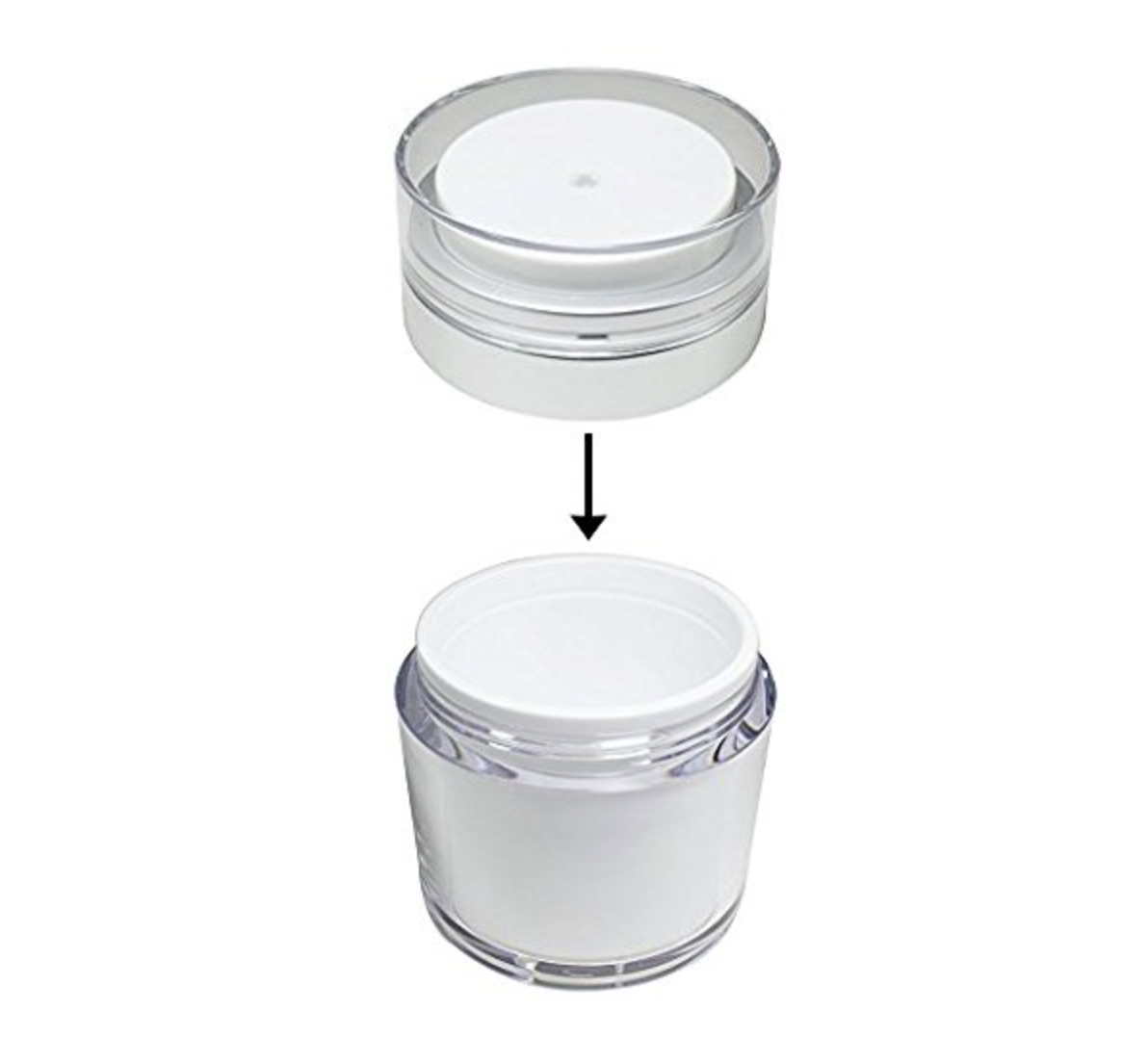 New Empty Airless Cosmetic Container – The Best Refillable Container for Creams, Gels & Lotions - Leak Proof BPA FREE Portable Travel Size Container, TSA Approved - The Best Cream Jar (1.7 oz)