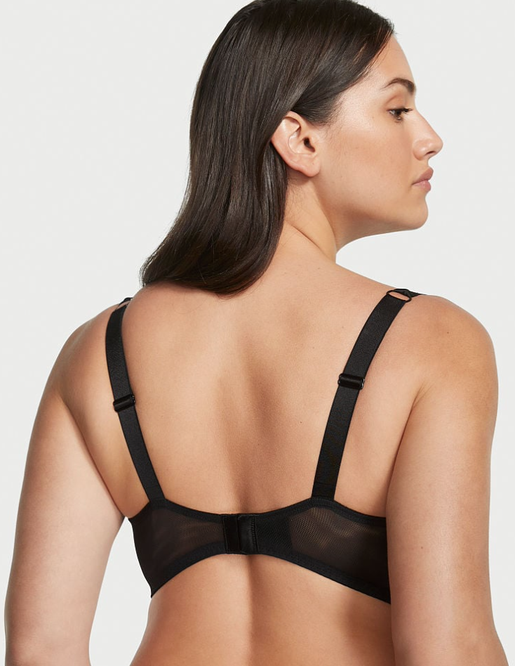 VICTORIA'S SECRET Very Sexy シャイン ストラップ プッシュアップブラ レース ブラック