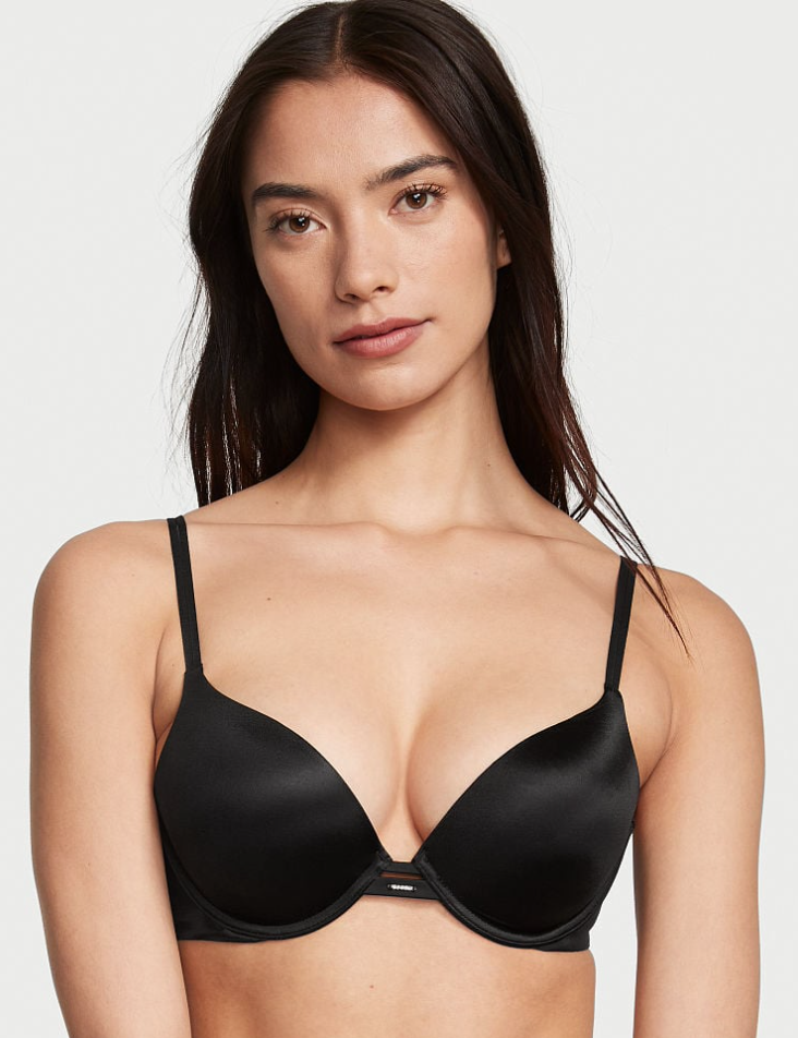 VICTORIA'S SECRET Very Sexy シャイン ストラップ プッシュアップブラ　スムース　ブラック