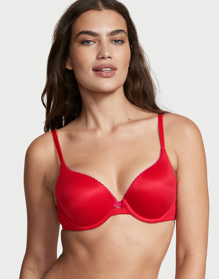 VICTORIA'S SECRET　BODY BY VICTORIA レース プッシュアップ パーフェクトシェイプ ブラ　スムース　リップスティック