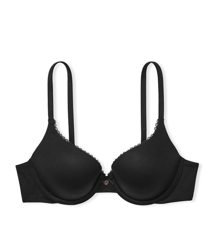 VICTORIA'S SECRET　BODY BY VICTORIA レース プッシュアップ パーフェクトシェイプ ブラ　スムース　ブラック