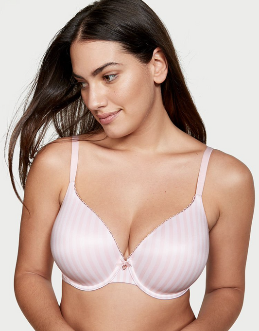 VICTORIA'S SECRET　BODY BY VICTORIA ライトリー ラインド レース フルカップ ブラスムース　アイコニック ストライプ