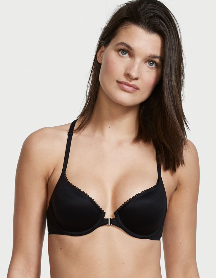 VICTORIA'S SECRET　BODY BY VICTORIA　ライトリー ラインド デミカップ レーサーバック ブラ　ブラック