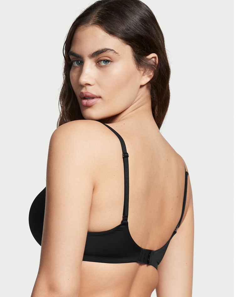 VICTORIA'S SECRET　BODY BY VICTORIA　Tシャツ プッシュアップ パーフェクトシェイプブラ　スムース　ブラック