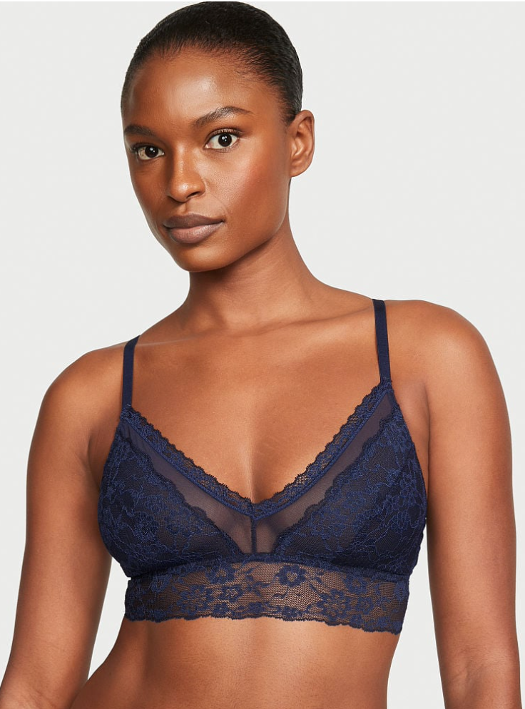 VICTORIA'S SECRET　Posey レース ブラレット　Posey レース ノワール ネイビー