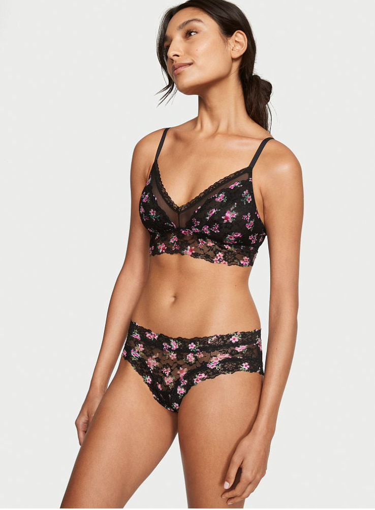 VICTORIA'S SECRET　Posey レース ブラレット　Posey レース ブラック フローラル