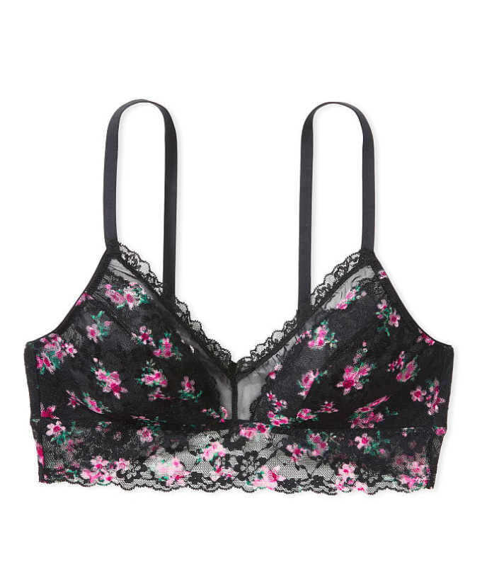 VICTORIA'S SECRET　Posey レース ブラレット　Posey レース ブラック フローラル