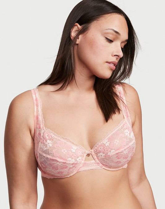 VICTORIA'S SECRET　BODY BY VICTORIA Fabulous by Victoria's Secret フルカップ レース ブラ　ピュアピンク レース