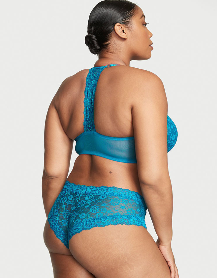 VICTORIA'S SECRET THE LACIE Posey レース レースアップ　チーキー ショーツ Posey レースアップ 　プリティイブニング タイド