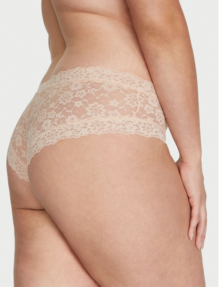 VICTORIA'S SECRET THE LACIE Posey レース レースアップ　チーキー ショーツ　Posey レース マジパン