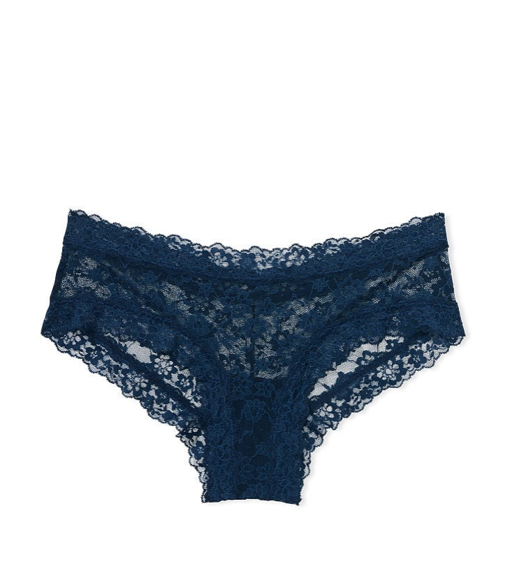 VICTORIA'S SECRET THE LACIE Posey レース レースアップ　チーキー ショーツ　Posey レース　メドウ　ノワール ネイビー