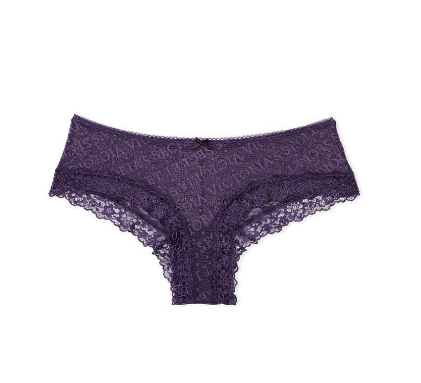 VICTORIA'S SECRET THE LACIE Posey レース レースアップ　チーキー ショーツ　Posey レース　ロゴ レース　バリアント パープル