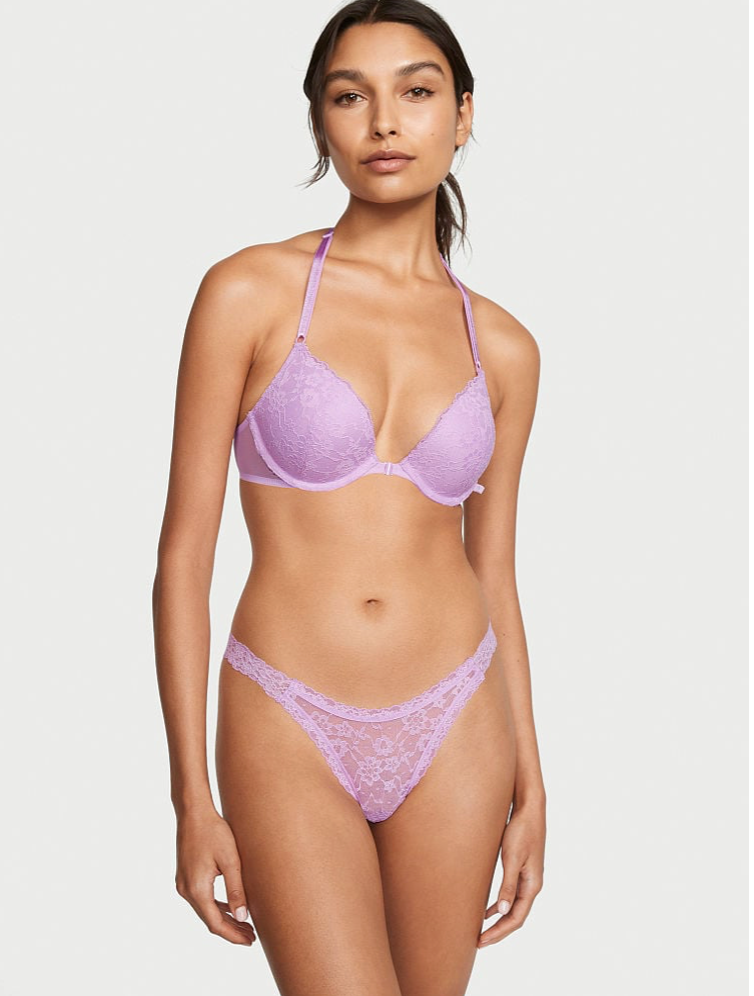 VICTORIA'S SECRET THE LACIE Posey レース ブラジリアン ショーツ　シルキー ライラック