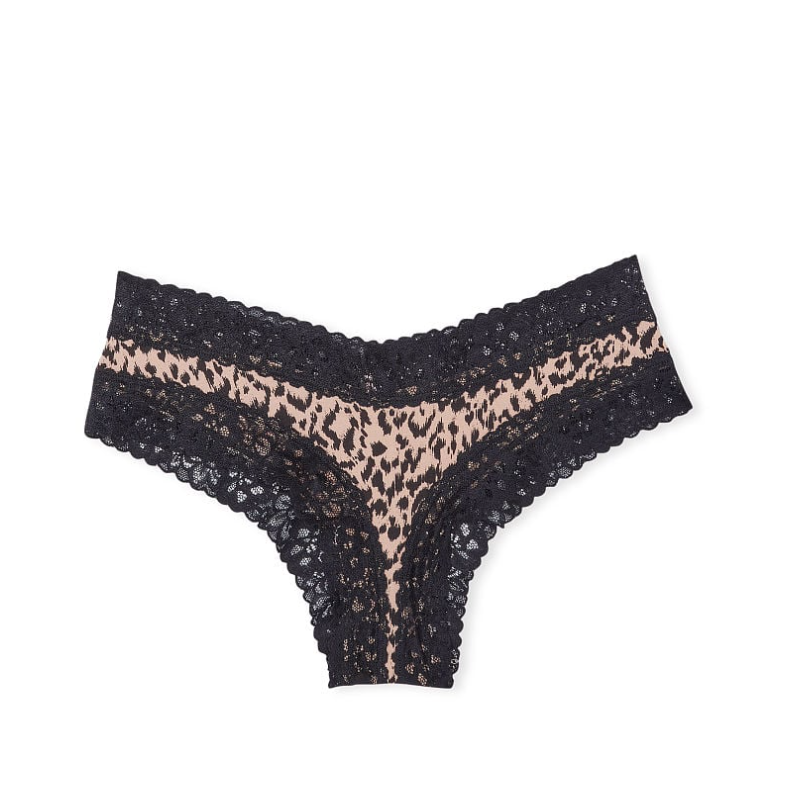 VICTORIA'S SECRET　VICTORIA'S SECRET Posey レース ウエスト コットン チーキーショーツ　クラシック　レオパード