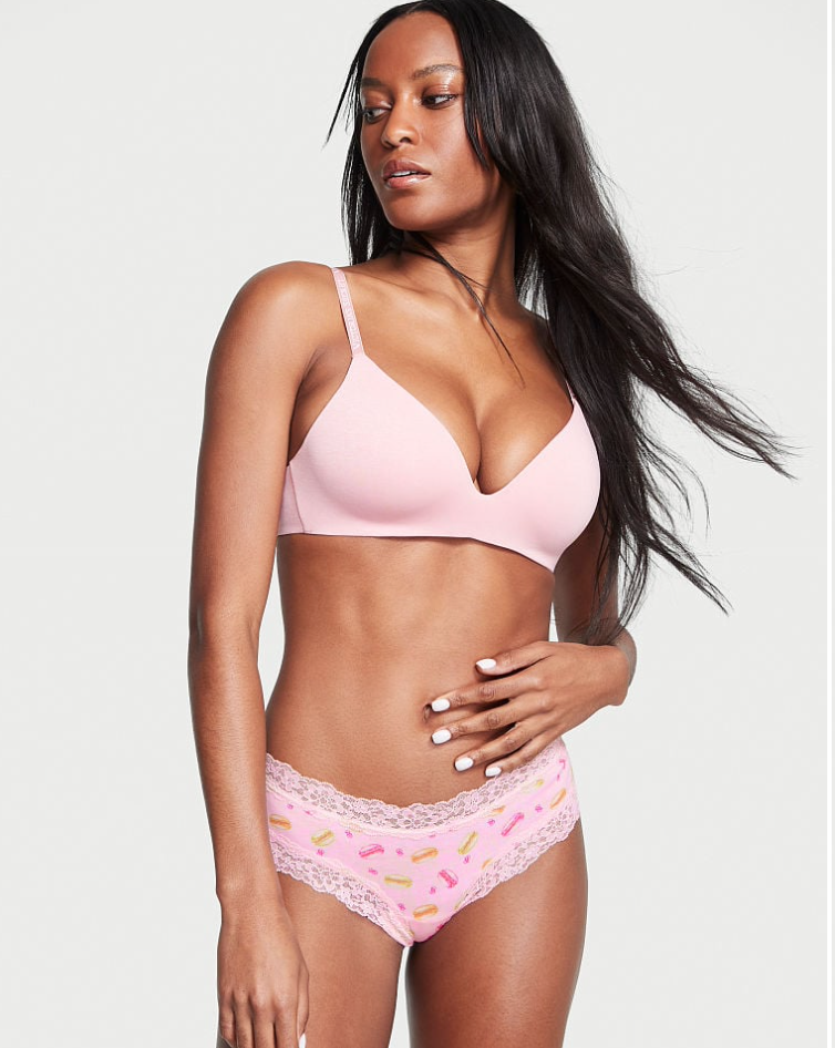 VICTORIA'S SECRET　VICTORIA'S SECRET Posey レース ウエスト コットン チーキーショーツ　クラシック　プリント