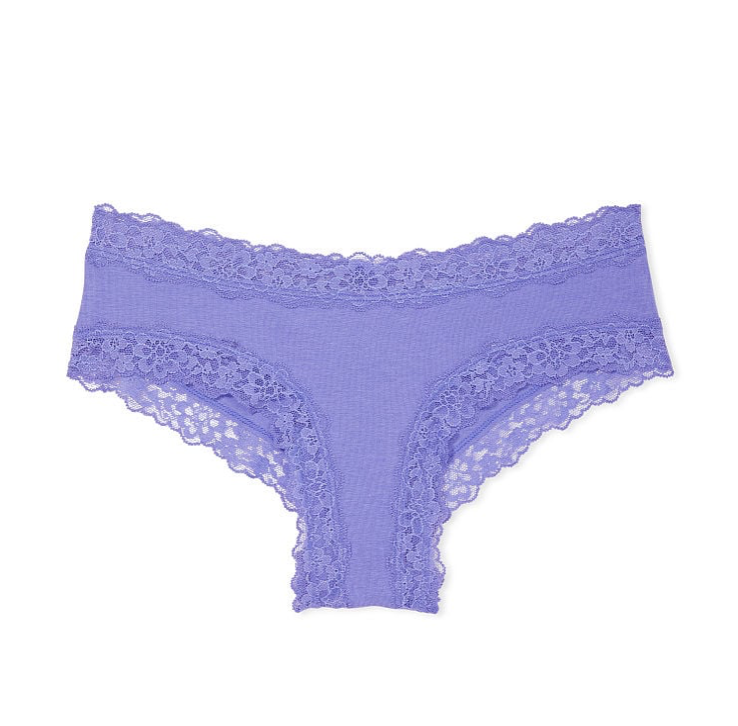 VICTORIA'S SECRET　VICTORIA'S SECRET Posey レース ウエスト コットン チーキーショーツ　クラシック　Verywinkle