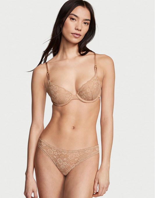 VICTORIA'S SECRET THE LACIE Posey レース ビキニショーツ　プラリネ