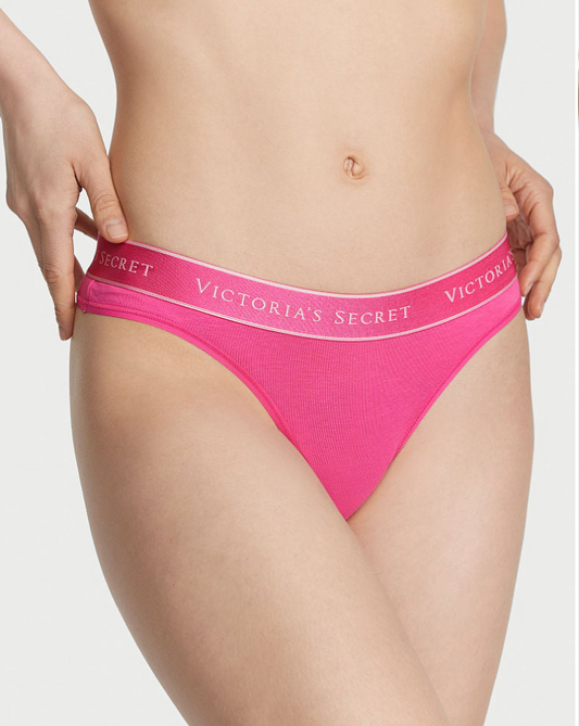 VICTORIA'S SECRET VICTORIA'S SECRET ミニ ロゴ コットン ソングショーツ スムース ピンク フィーバー