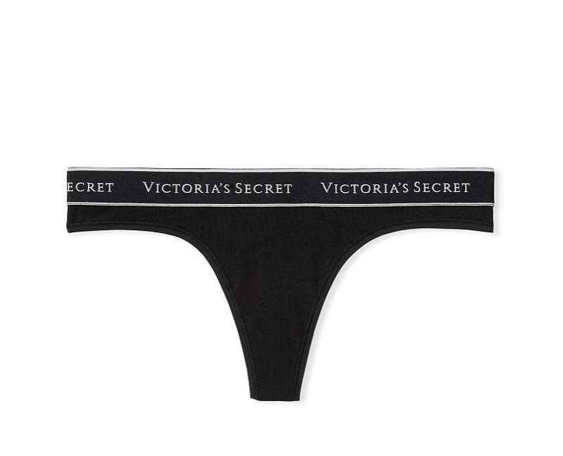 VICTORIA'S SECRET VICTORIA'S SECRET ミニ ロゴ コットン ソングショーツ スムース ブラック スモール クラシック ブラック