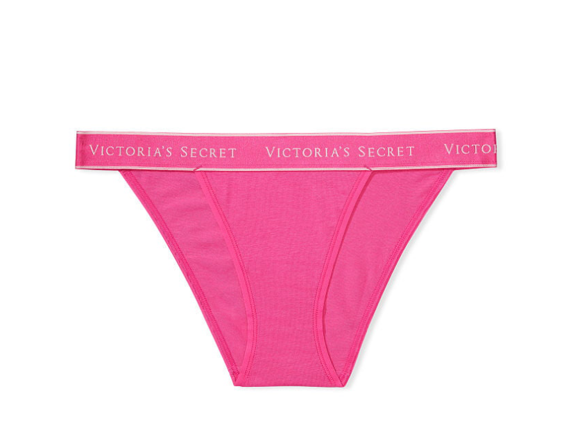 VICTORIA'S SECRETVICTORIA'S SECRET ロゴ コットン タンガ ショーツ ピンク フィーバー