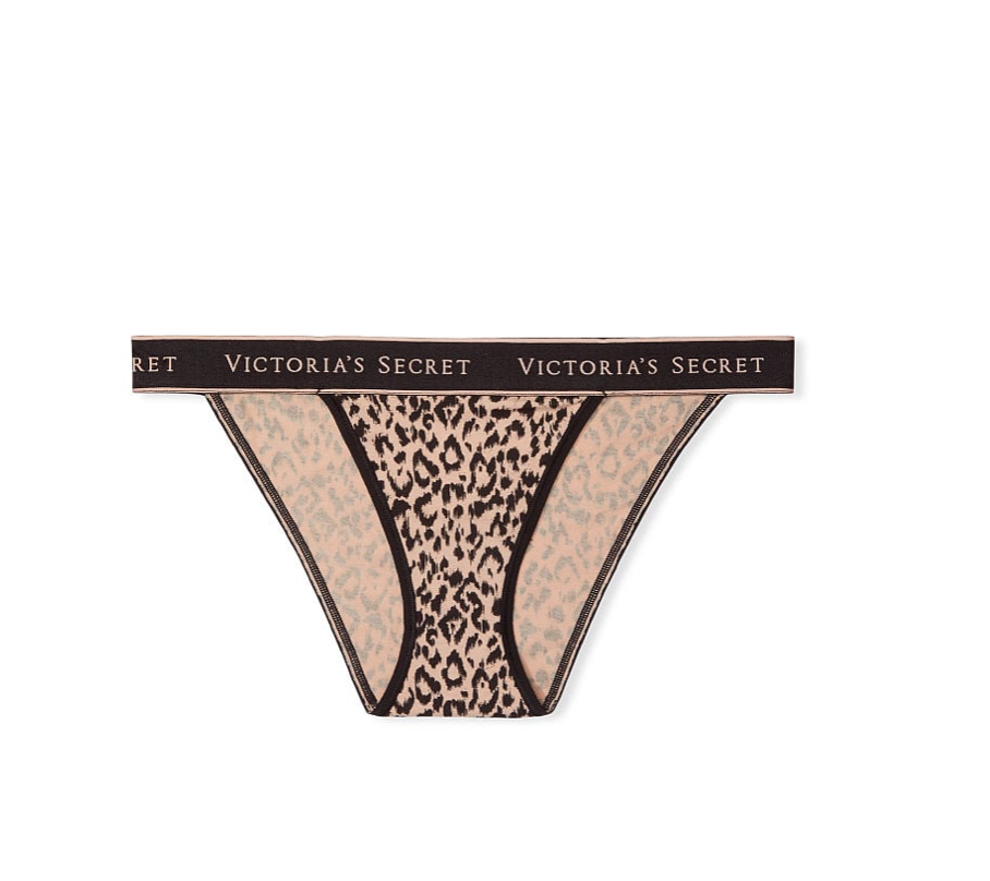 VICTORIA'S SECRETVICTORIA'S SECRET ロゴ コットン タンガ ショーツ カモ レオパード