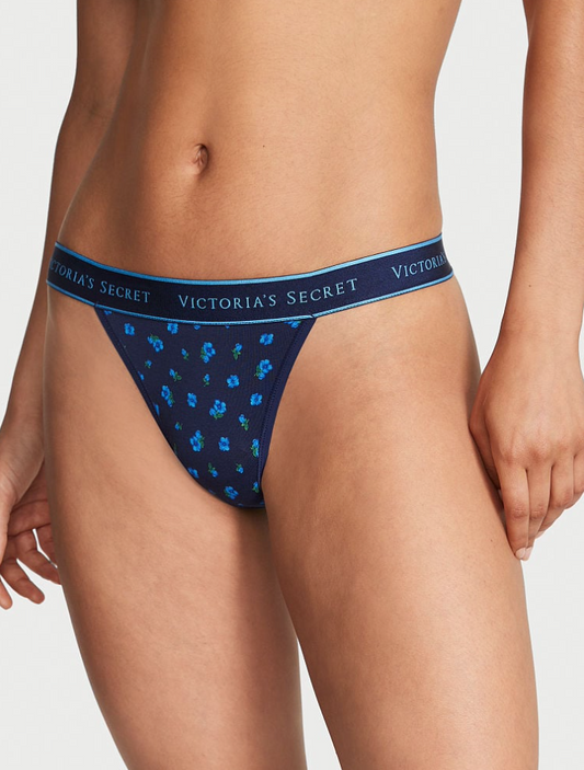 VICTORIA'S SECRETVICTORIA'S SECRET ロゴ コットン タンガ ショーツ フローラル