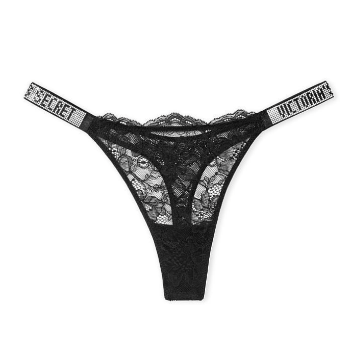 VICTORIA'S SECRET VERY SEXY シャイン ストラップ カットアウト バック ソングショーツ　スムーズ シャイン ストラップ ブラック