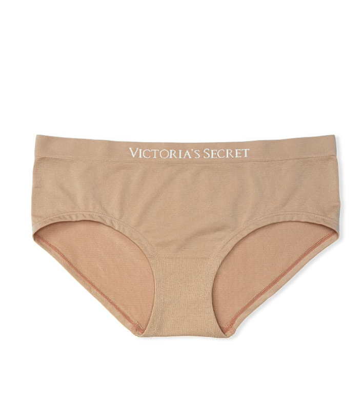 VICTORIA'S SECRET　シームレス ヒップハング ショーツ　プリント ベージュ