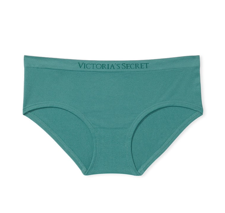 VICTORIA'S SECRET　シームレス ヒップハング ショーツ　プリント　ブルー