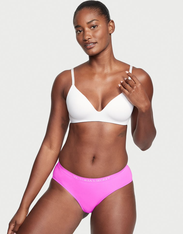 VICTORIA'S SECRET　シームレス ヒップハング ショーツ　クラシック PINK BERRY