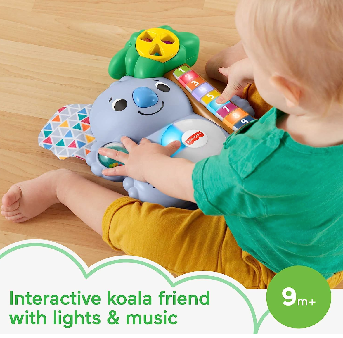 Fisher-Price Linkimals Baby Learning Toy Counting Koala With Interactive Lights And Music For Ages 9+ Months