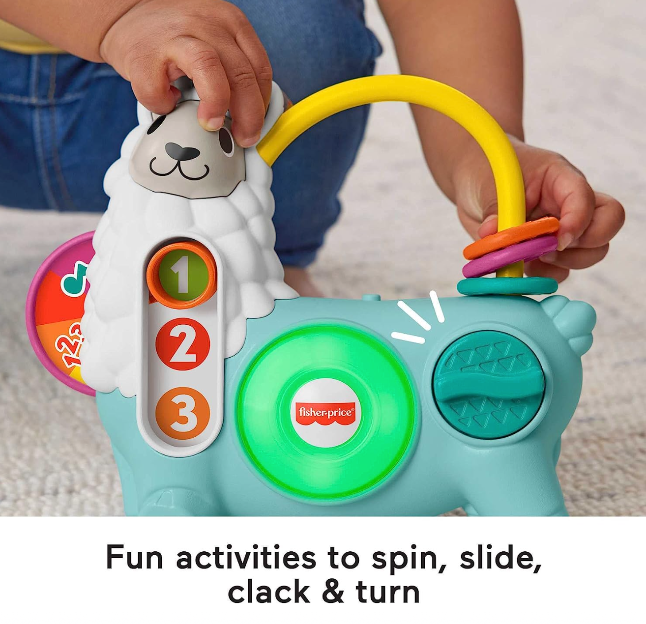 Fisher-Price Linkimals Learning Toy 123 Activity Llama With Interactive Music & Lights For Baby & Toddler Ages 9+ Months
