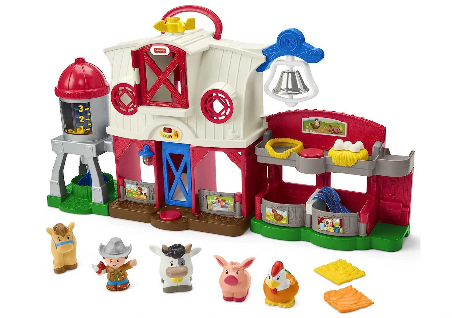Fisher-Price Little People Toddler Learning Toy Caring For Animals Farm Electronic Playset With Smart Stages For Ages 1+ Years