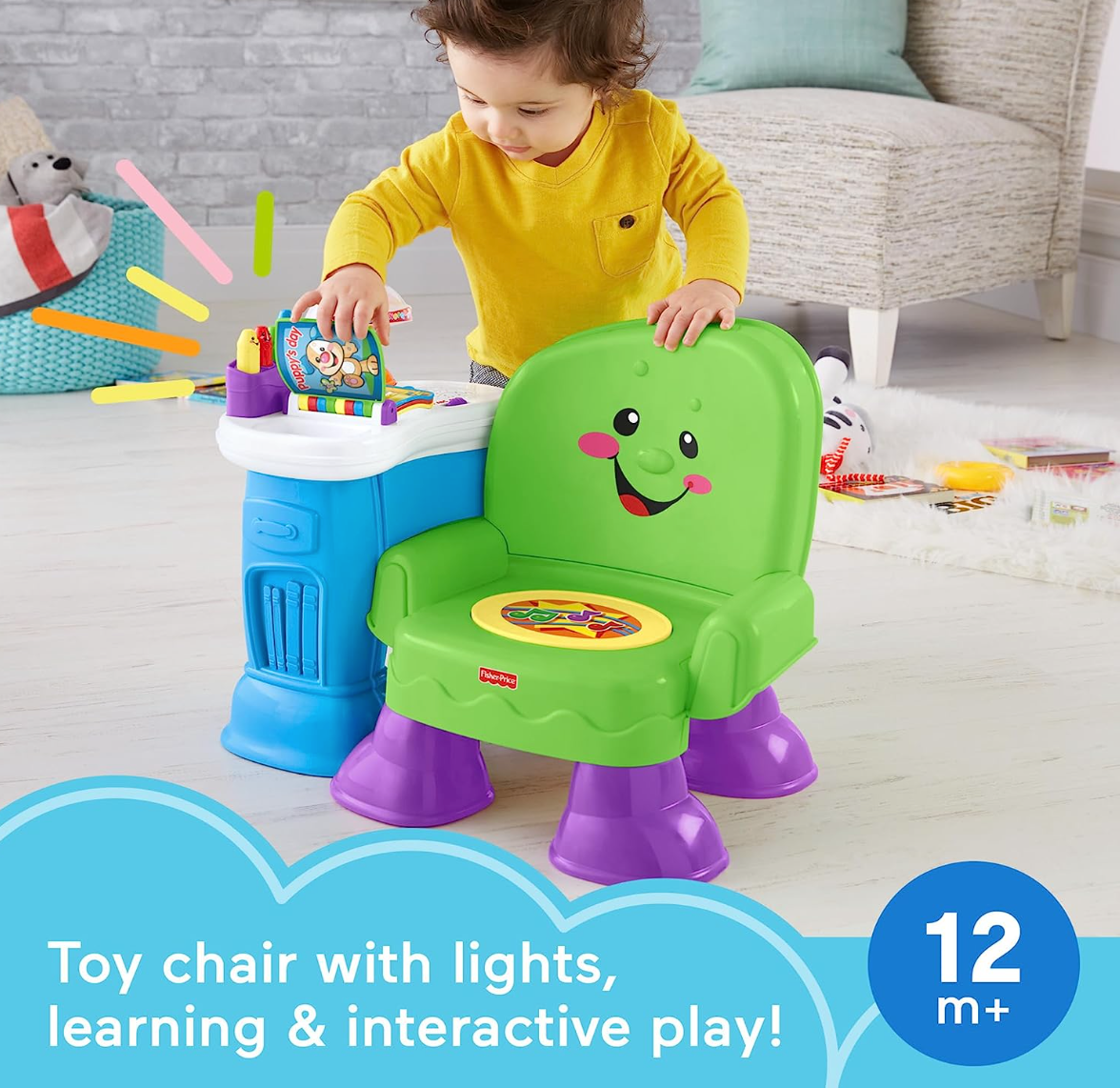 Fisher-Price Laugh & Learn Toddler Toy Song & Story Learning Chair with Music Lights and Activities for Ages 1+ Years