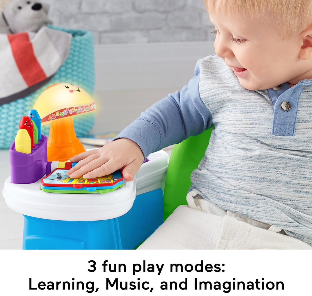 Fisher-Price Laugh & Learn Toddler Toy Song & Story Learning Chair with Music Lights and Activities for Ages 1+ Years