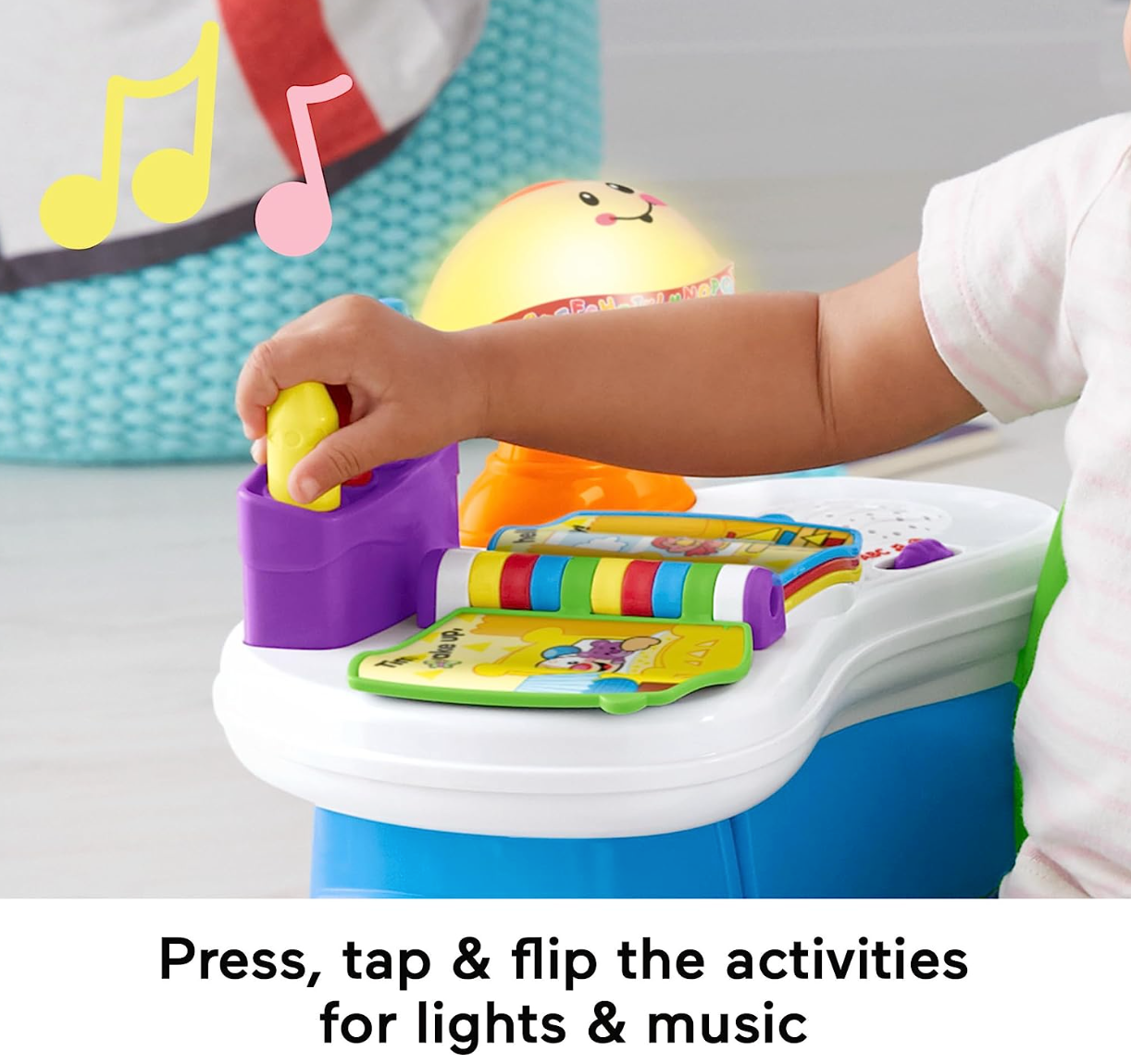 Fisher-Price Laugh & Learn Toddler Toy Song & Story Learning Chair with Music Lights and Activities for Ages 1+ Years