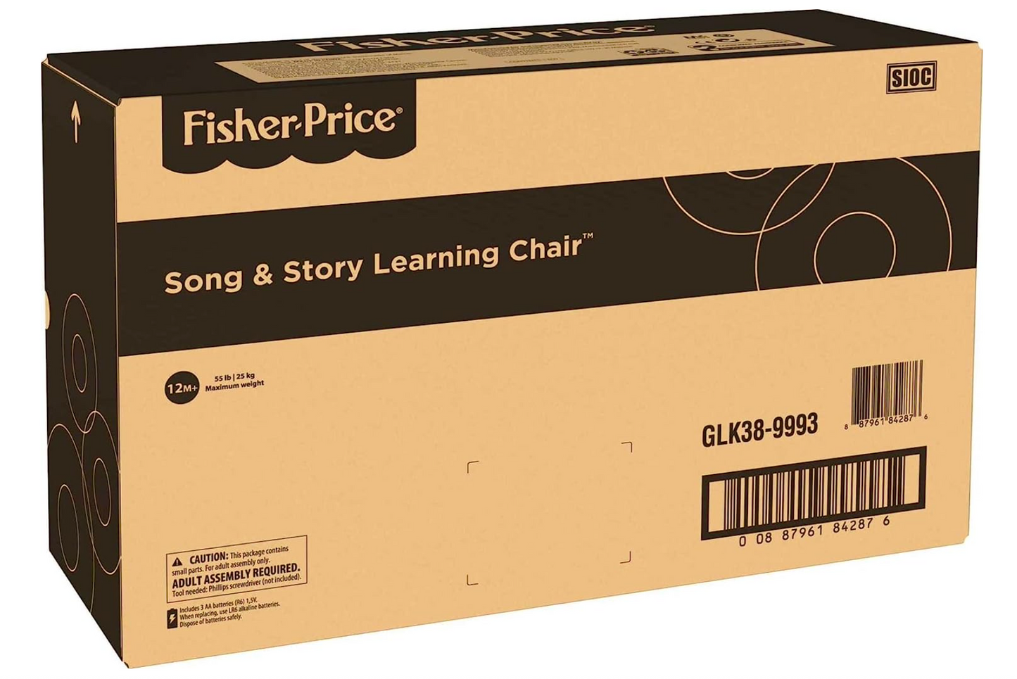 Fisher-Price Laugh & Learn Toddler Toy Song & Story Learning Chair with Music Lights and Activities for Ages 1+ Years