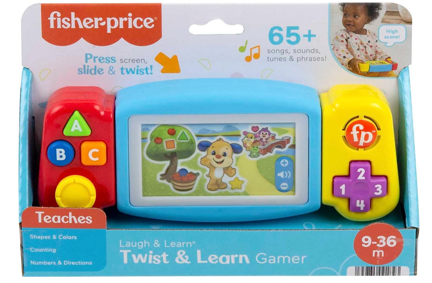 Fisher-Price Laugh & Learn Baby & Toddler Toy Twist & Learn Gamer Pretend Video Game With Lights & Music For Ages 9+ Months